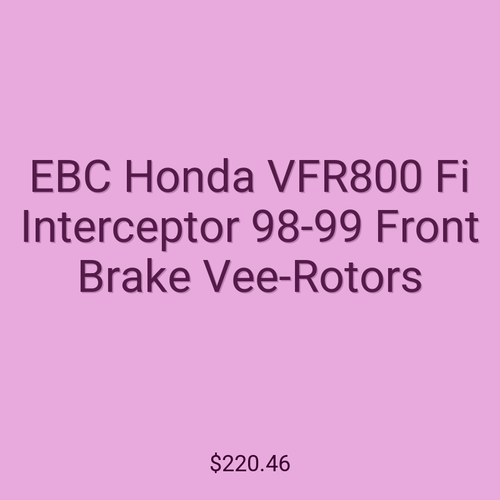 EBC Honda VFR800 Fi Interceptor 98-99 Front Brake Vee-Rotors