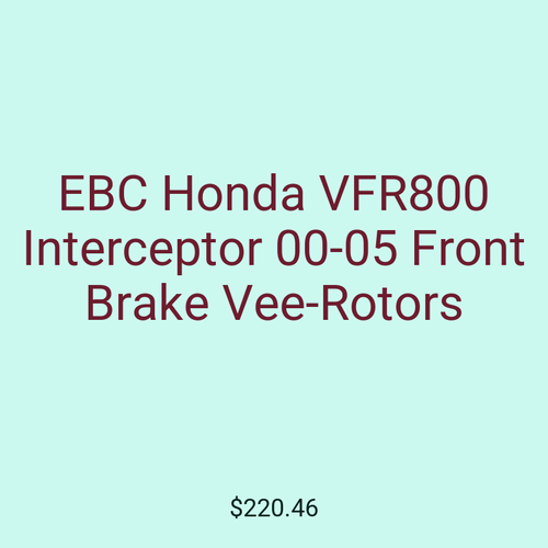 EBC Honda VFR800 Interceptor 00-05 Front Brake Vee-Rotors