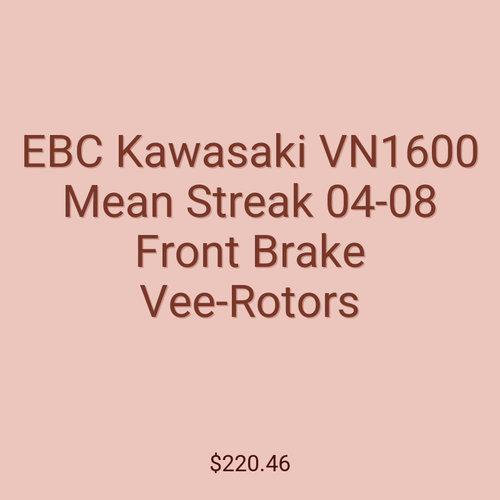 EBC Kawasaki VN1600 Mean Streak 04-08 Front Brake Vee-Rotors