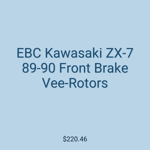 EBC Kawasaki ZX-7 89-90 Front Brake Vee-Rotors