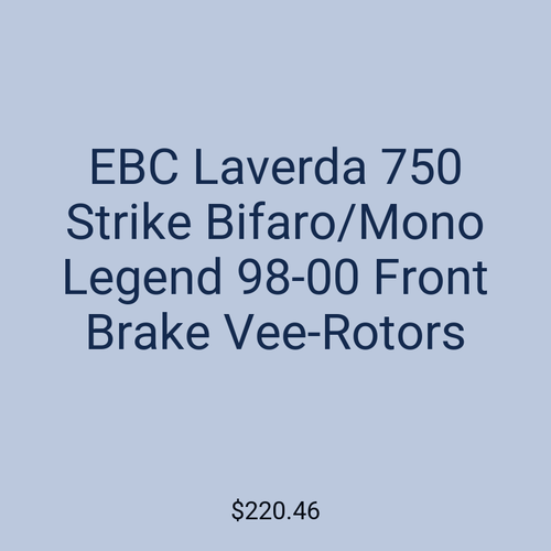 EBC Laverda 750 Strike Bifaro/Mono Legend 98-00 Front Brake Vee-Rotors