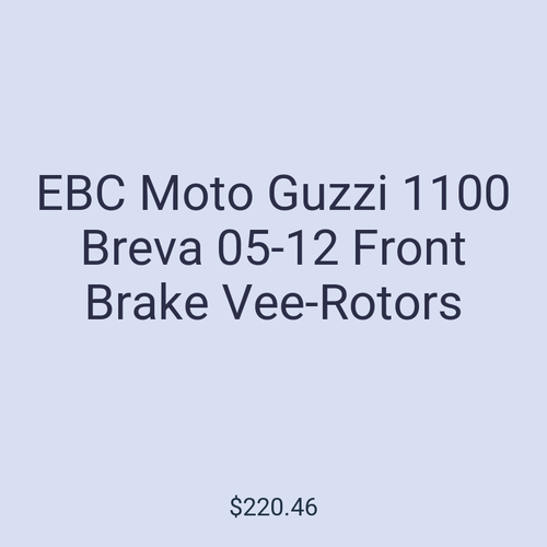 EBC Moto Guzzi 1100 Breva 05-12 Front Brake Vee-Rotors