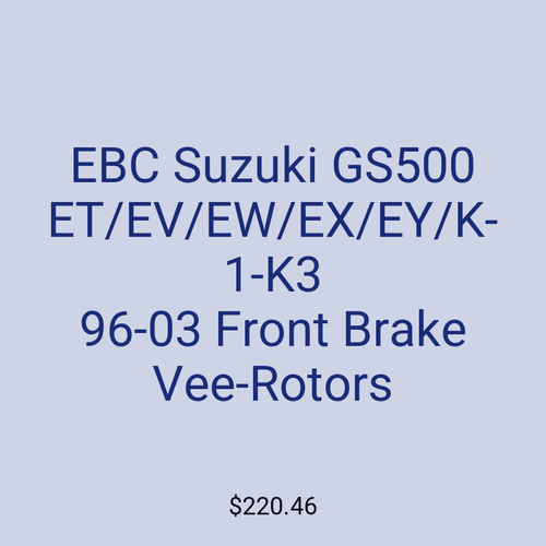 EBC Suzuki GS500 ET/EV/EW/EX/EY/K1-K3 96-03 Front Brake Vee-Rotors