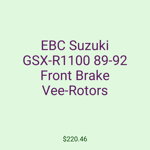 EBC Suzuki GSX-R1100 89-92 Front Brake Vee-Rotors