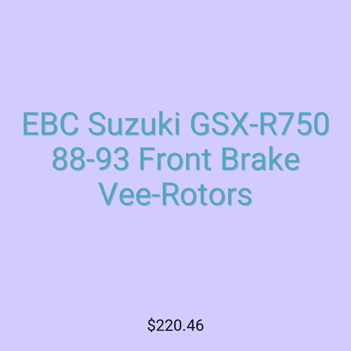 EBC Suzuki GSX-R750 88-93 Front Brake Vee-Rotors