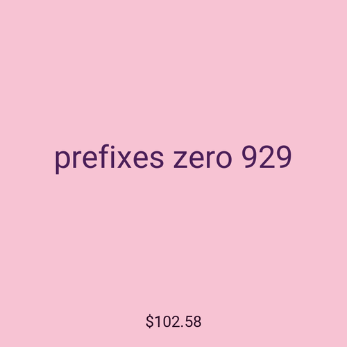 prefixes zero 929
