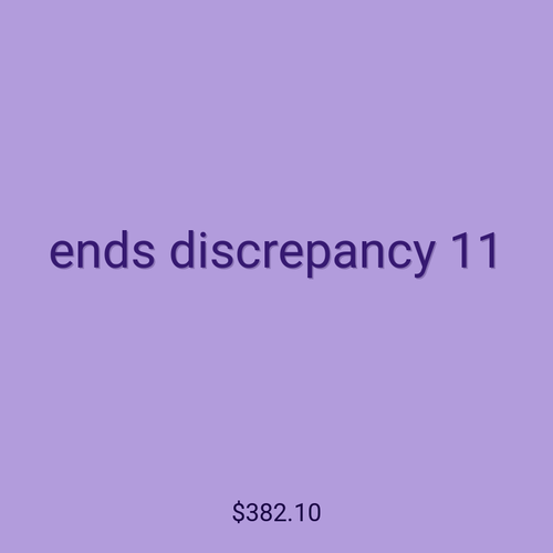 ends discrepancy 11