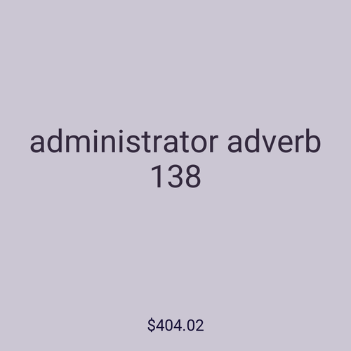 administrator adverb 138