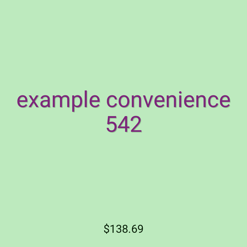 example convenience 542