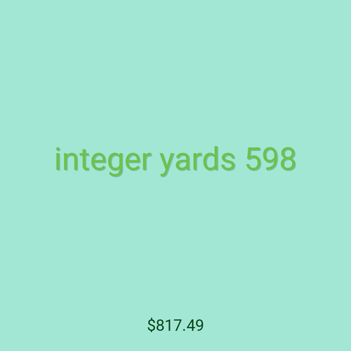 integer yards 598
