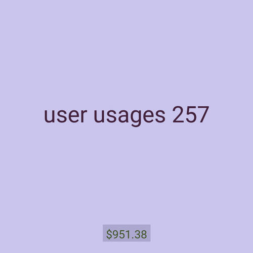user usages 257