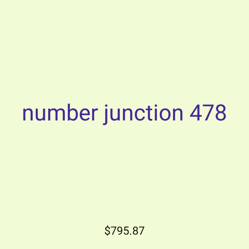 number junction 478