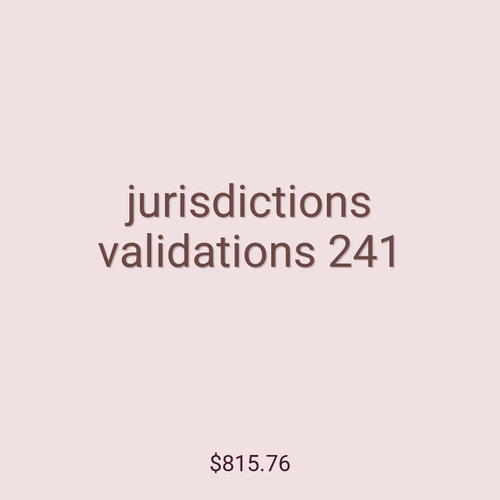 jurisdictions validations 241