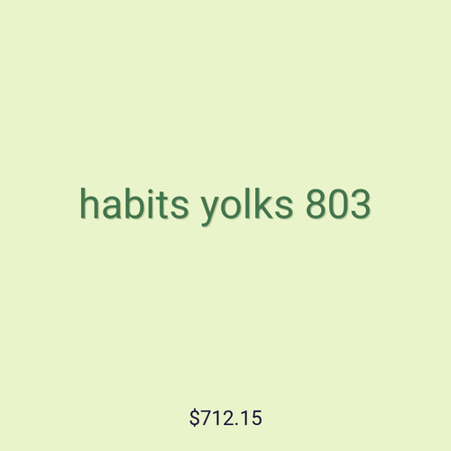 habits yolks 803