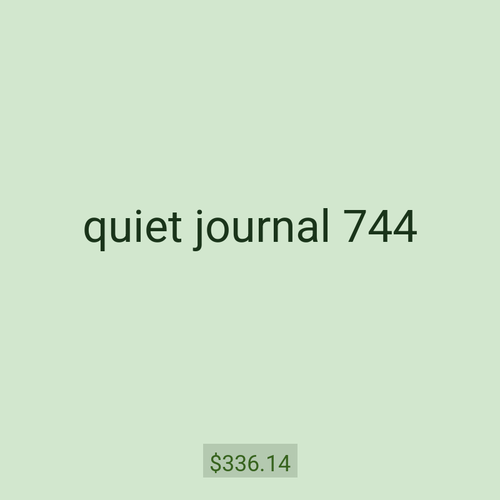 quiet journal 744