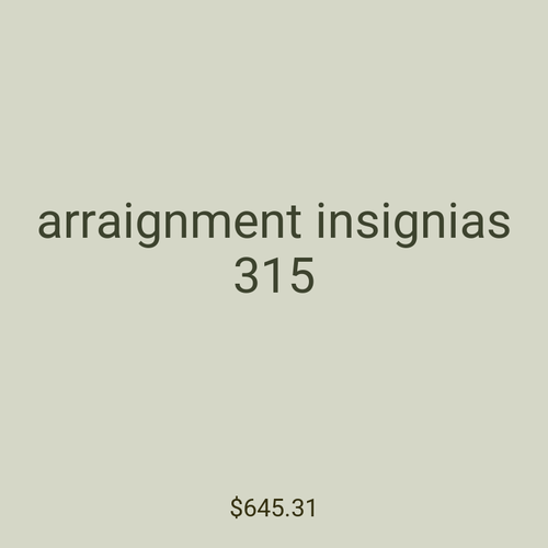 arraignment insignias 315