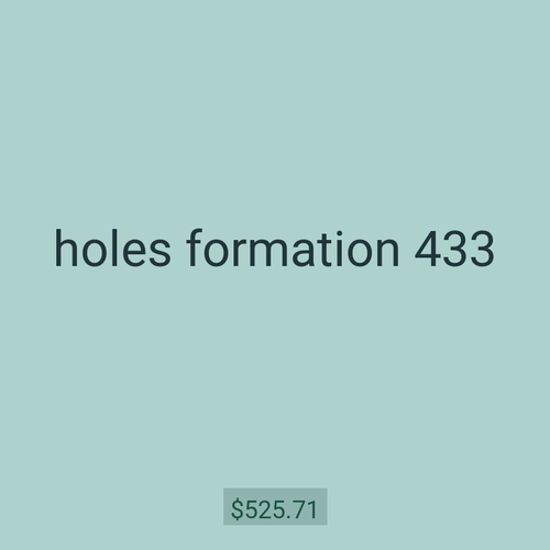 holes formation 433