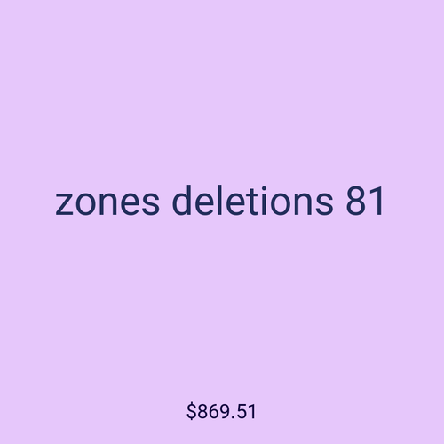 zones deletions 81