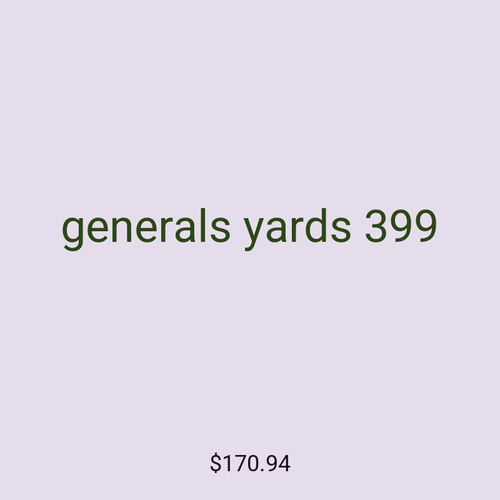 generals yards 399