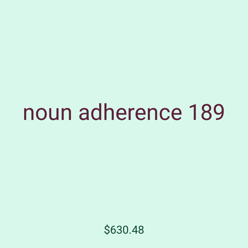 noun adherence 189
