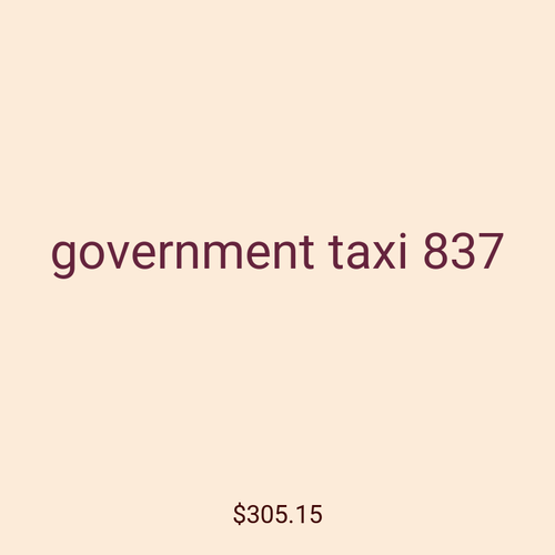 government taxi 837