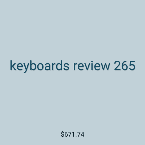 keyboards review 265