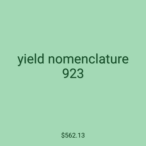 yield nomenclature 923
