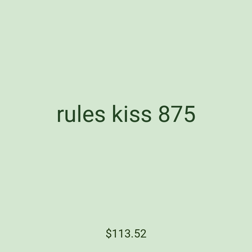 rules kiss 875