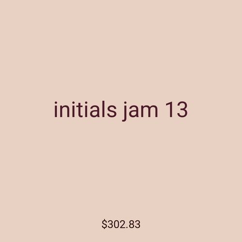 initials jam 13