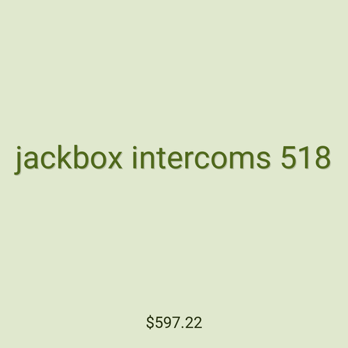 jackbox intercoms 518