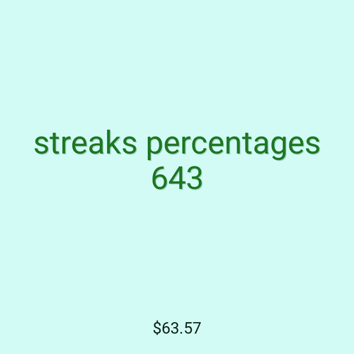 streaks percentages 643