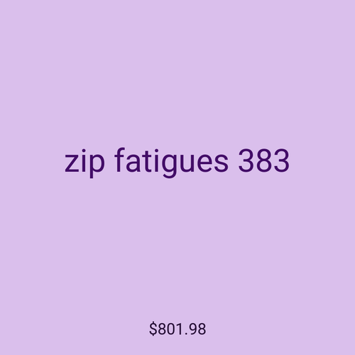 zip fatigues 383