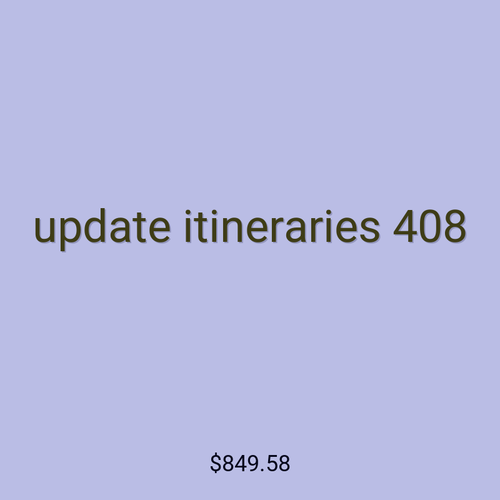 update itineraries 408