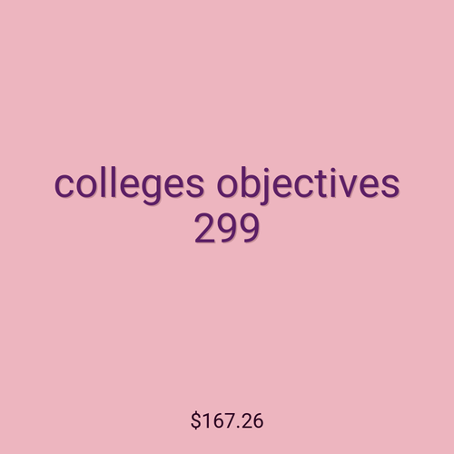 colleges objectives 299