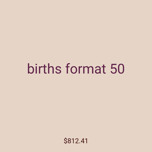 births format 50