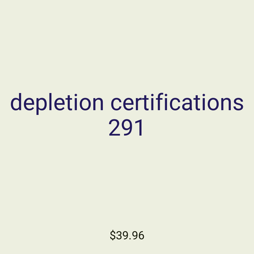 depletion certifications 291