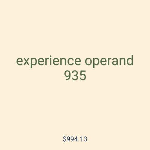 experience operand 935