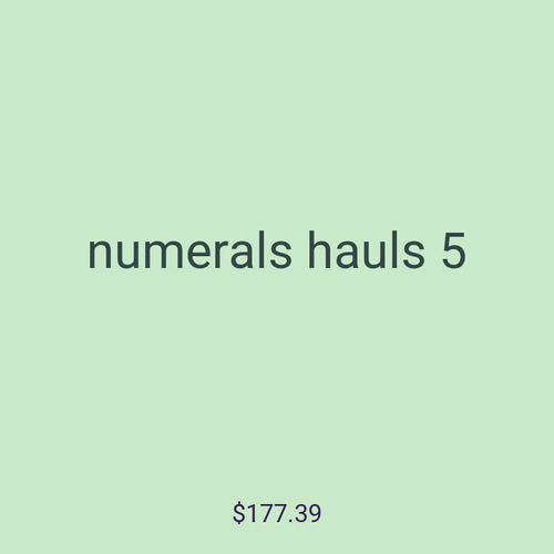 numerals hauls 5