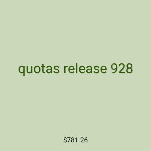 quotas release 928