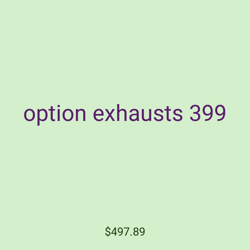 option exhausts 399