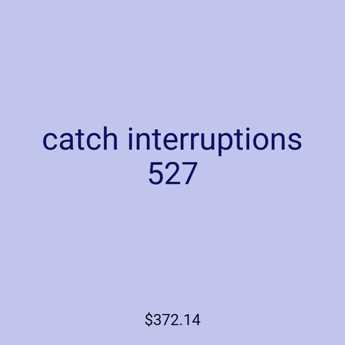 catch interruptions 527