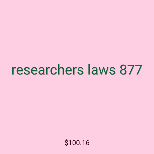 researchers laws 877