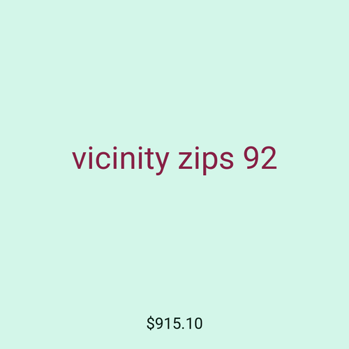 vicinity zips 92