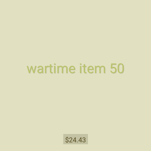 wartime item 50