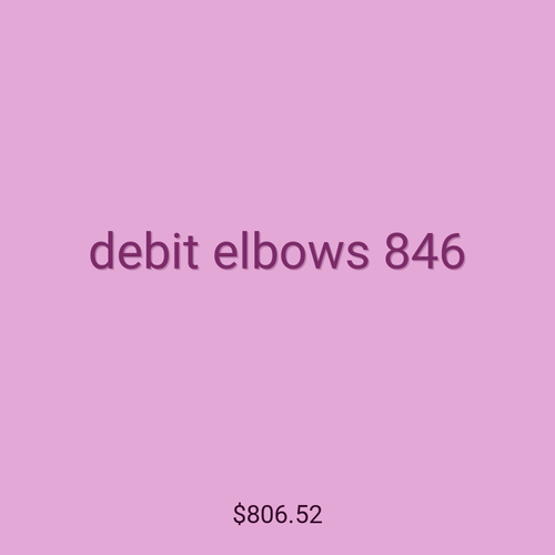 debit elbows 846
