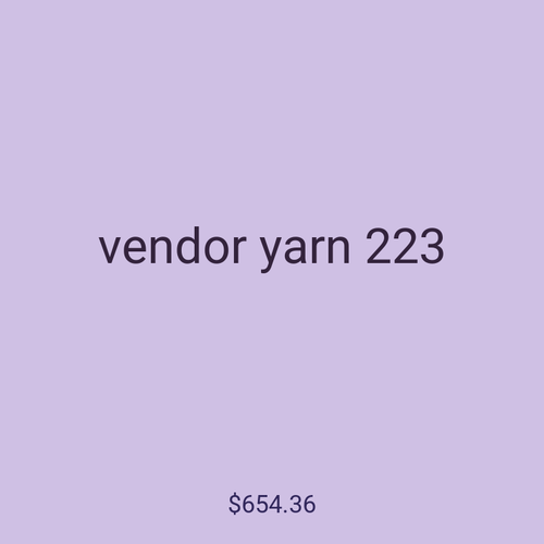 vendor yarn 223
