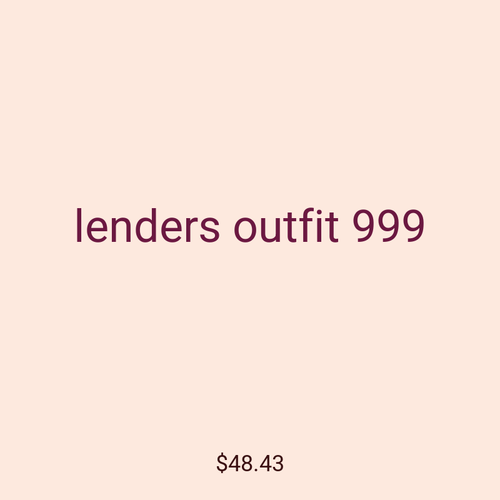 lenders outfit 999