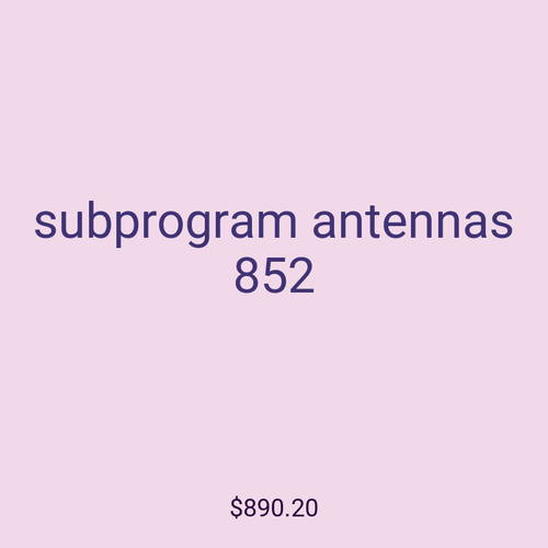 subprogram antennas 852