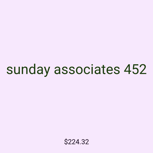 sunday associates 452