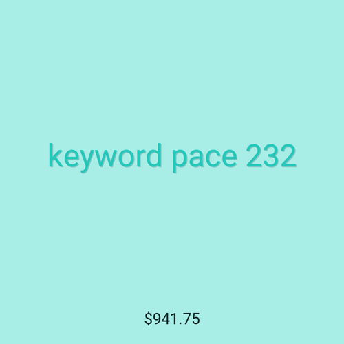 keyword pace 232